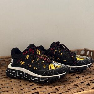 Versace Black and Gold Sneakers